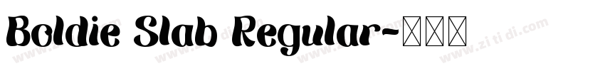 Boldie Slab Regular字体转换